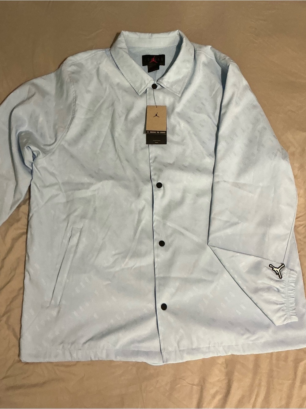 Jordan Pale Blue Coaches Jacket - Men's